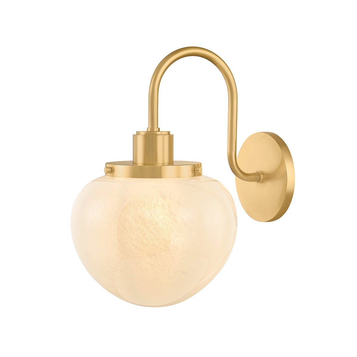 Mitzi by Hudson Valley Lighting Kristen Wall Sconce in Aged Brass