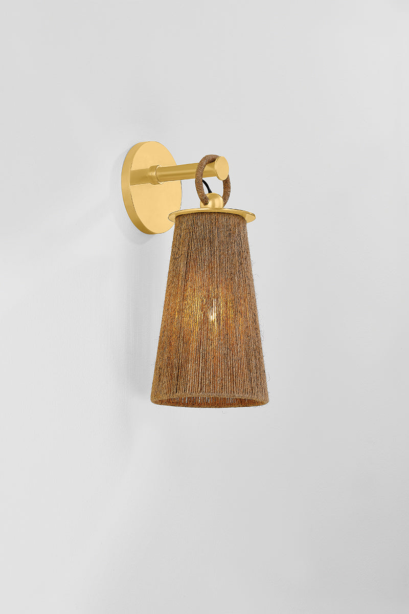 Mitzi by Hudson Valley Lighting Lauz Wall Sconce in Aged Brass, detail view 3