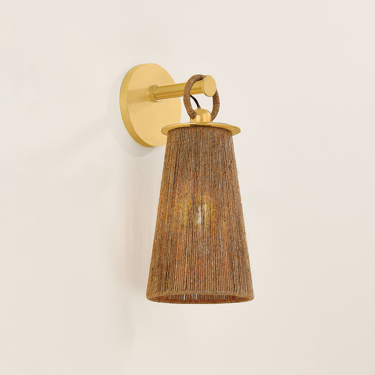 Mitzi by Hudson Valley Lighting Lauz Wall Sconce in Aged Brass, detail view 4