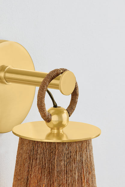 Mitzi by Hudson Valley Lighting Lauz Wall Sconce in Aged Brass, detail view 5