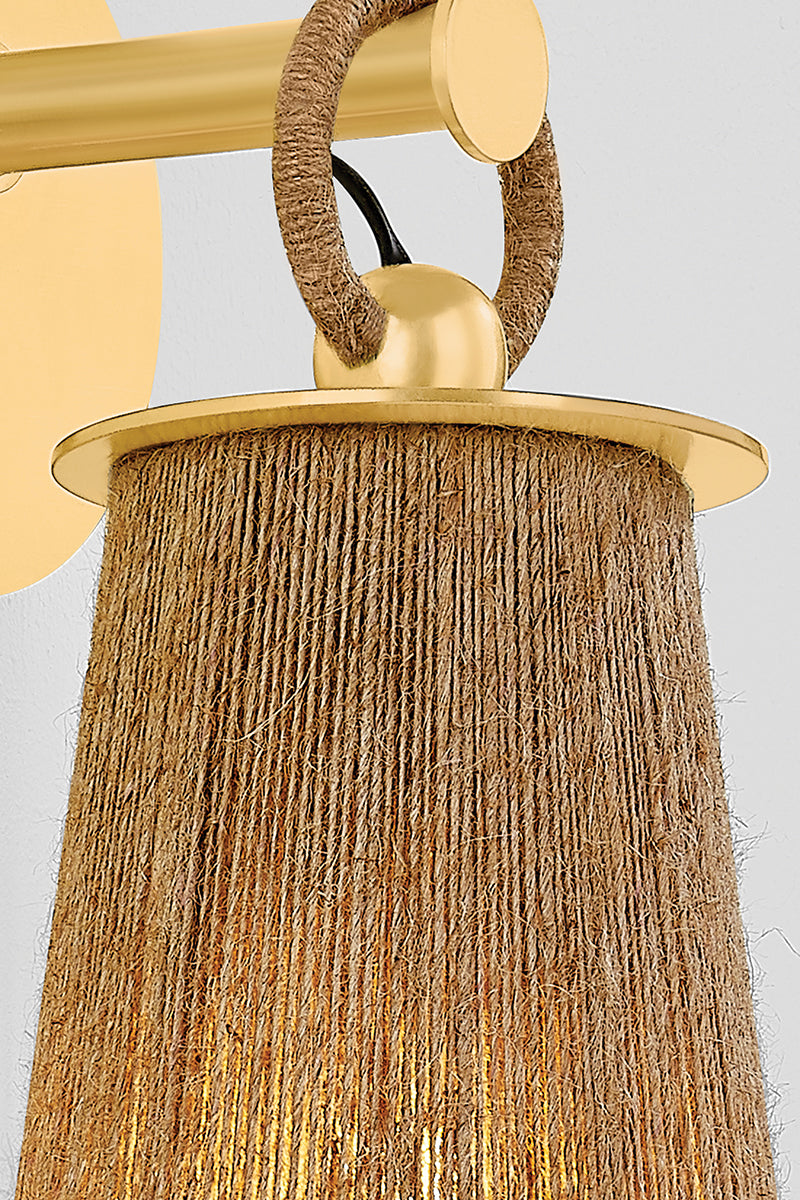 Mitzi by Hudson Valley Lighting Lauz Wall Sconce in Aged Brass, detail view 7