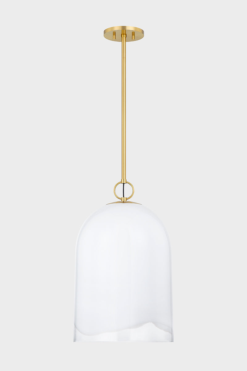 Mitzi by Hudson Valley Lighting Lennon Large Pendant in Aged Brass, detail view 1