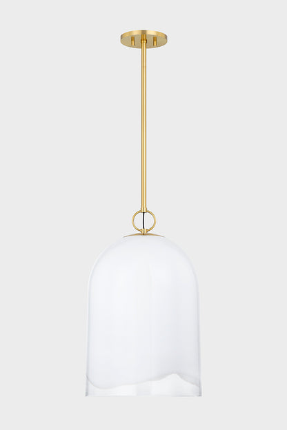 Mitzi by Hudson Valley Lighting Lennon Large Pendant in Aged Brass, detail view 1