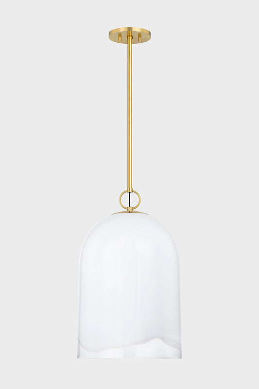 Mitzi by Hudson Valley Lighting Lennon Large Pendant in Aged Brass, detail view 1