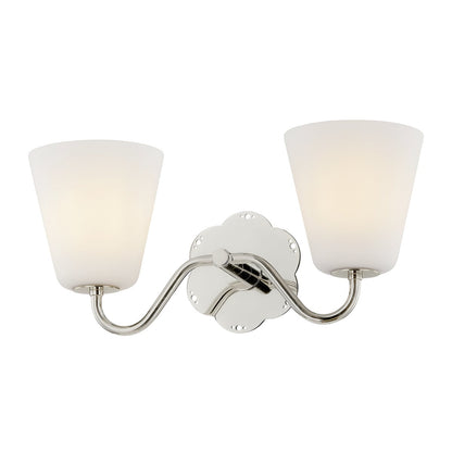 Mitzi by Hudson Valley Lighting Leonella 2-Light Vanity Light in Polished Nickel