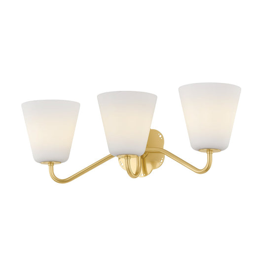 Mitzi by Hudson Valley Lighting Leonella 3-Light Vanity Light in Aged Brass