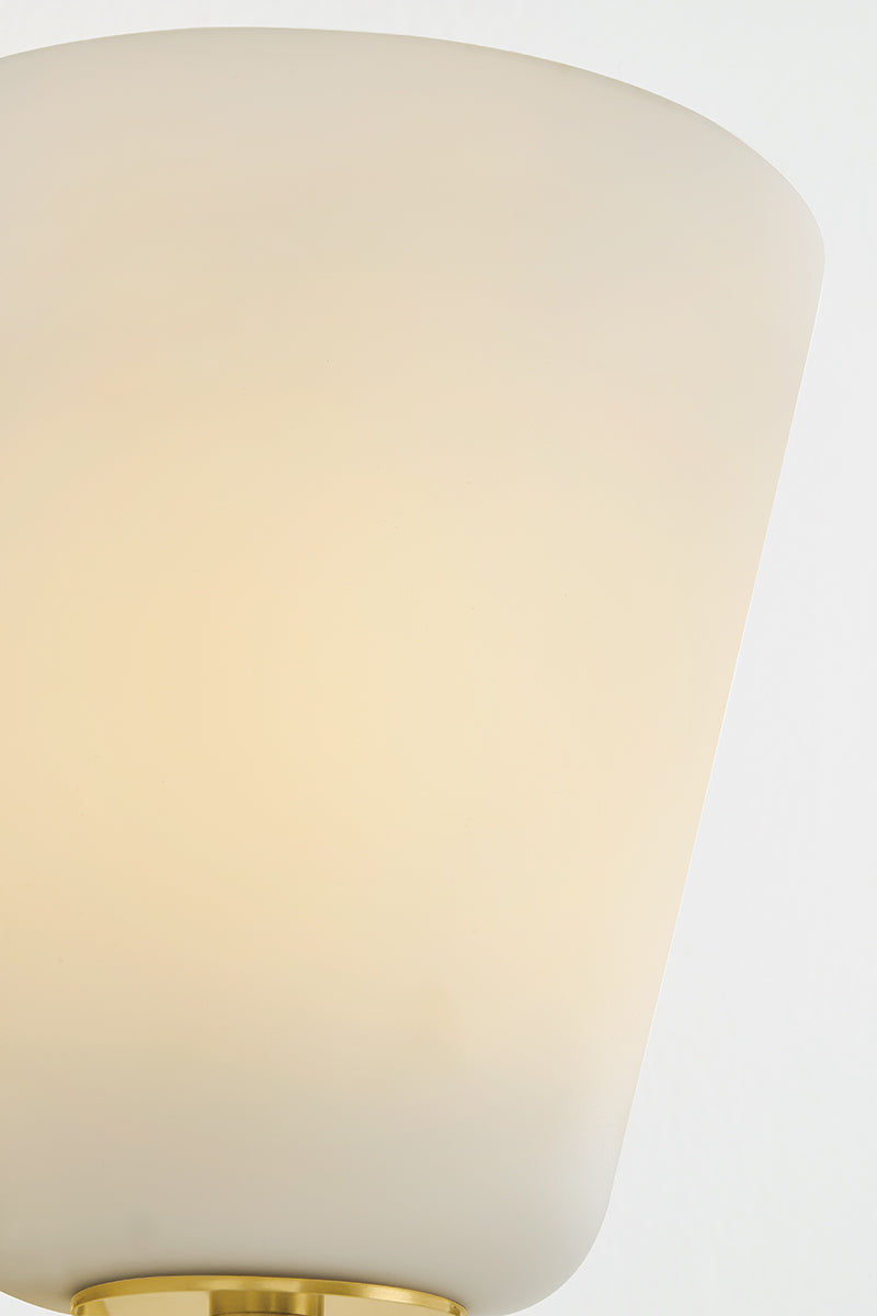 Mitzi by Hudson Valley Lighting Leonella 1-Light Vanity Light in Aged Brass, detail view 11