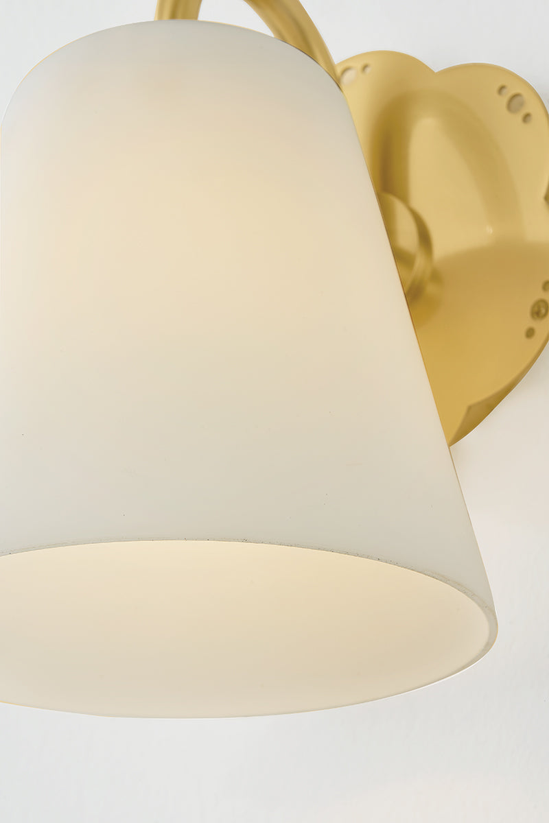 Mitzi by Hudson Valley Lighting Leonella 1-Light Vanity Light in Aged Brass, detail view 12
