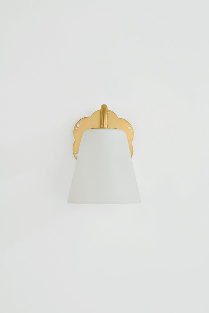 Mitzi by Hudson Valley Lighting Leonella 1-Light Vanity Light in Aged Brass, detail view 2
