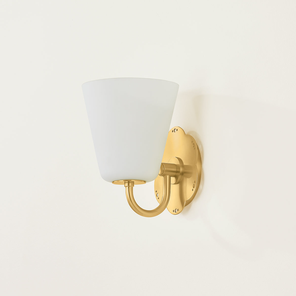 Mitzi by Hudson Valley Lighting Leonella 1-Light Vanity Light in Aged Brass, detail view 3