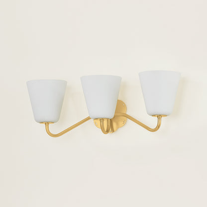 Mitzi by Hudson Valley Lighting Leonella 3-Light Vanity Light in Aged Brass, detail view 3