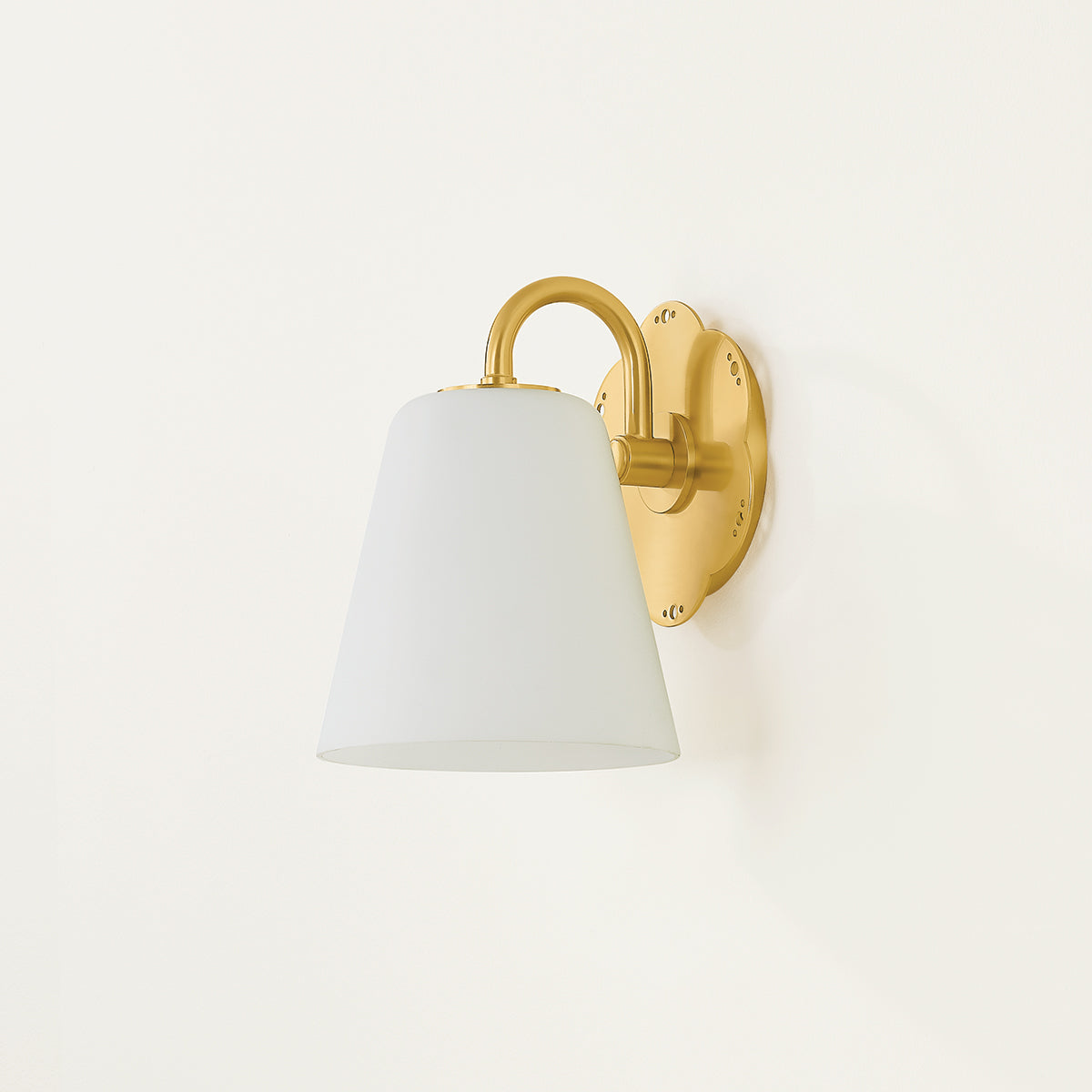 Mitzi by Hudson Valley Lighting Leonella 1-Light Vanity Light in Aged Brass, detail view 4