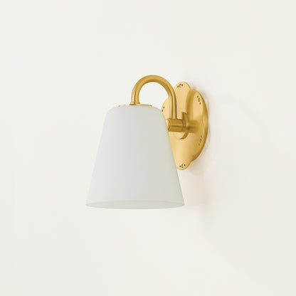 Mitzi by Hudson Valley Lighting Leonella 1-Light Vanity Light in Aged Brass, detail view 4