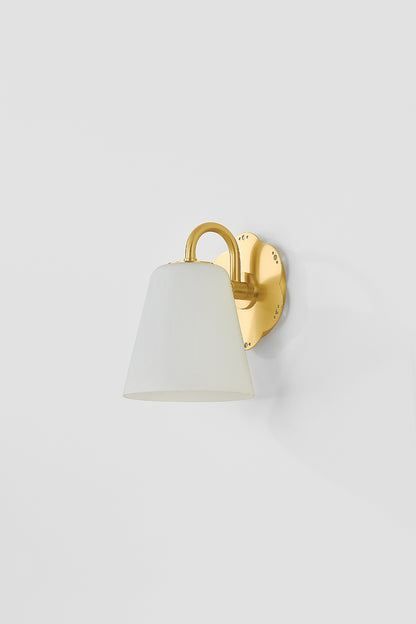 Mitzi by Hudson Valley Lighting Leonella 1-Light Vanity Light in Aged Brass, detail view 6