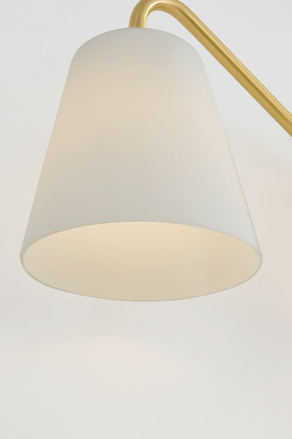 Mitzi by Hudson Valley Lighting Leonella 3-Light Vanity Light in Aged Brass, detail view 6