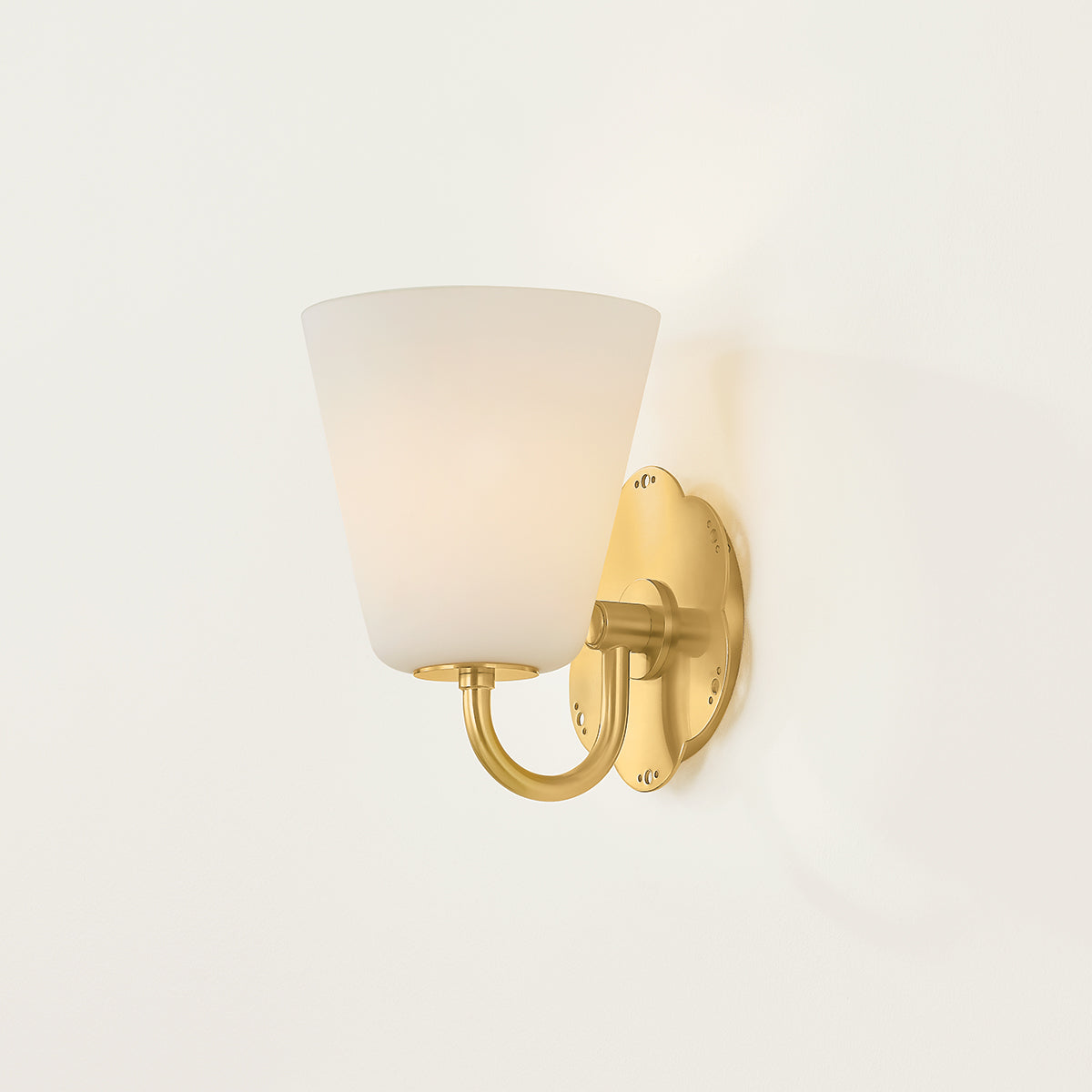 Mitzi by Hudson Valley Lighting Leonella 1-Light Vanity Light in Aged Brass, detail view 7