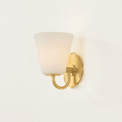 Mitzi by Hudson Valley Lighting Leonella 1-Light Vanity Light in Aged Brass, detail view 7