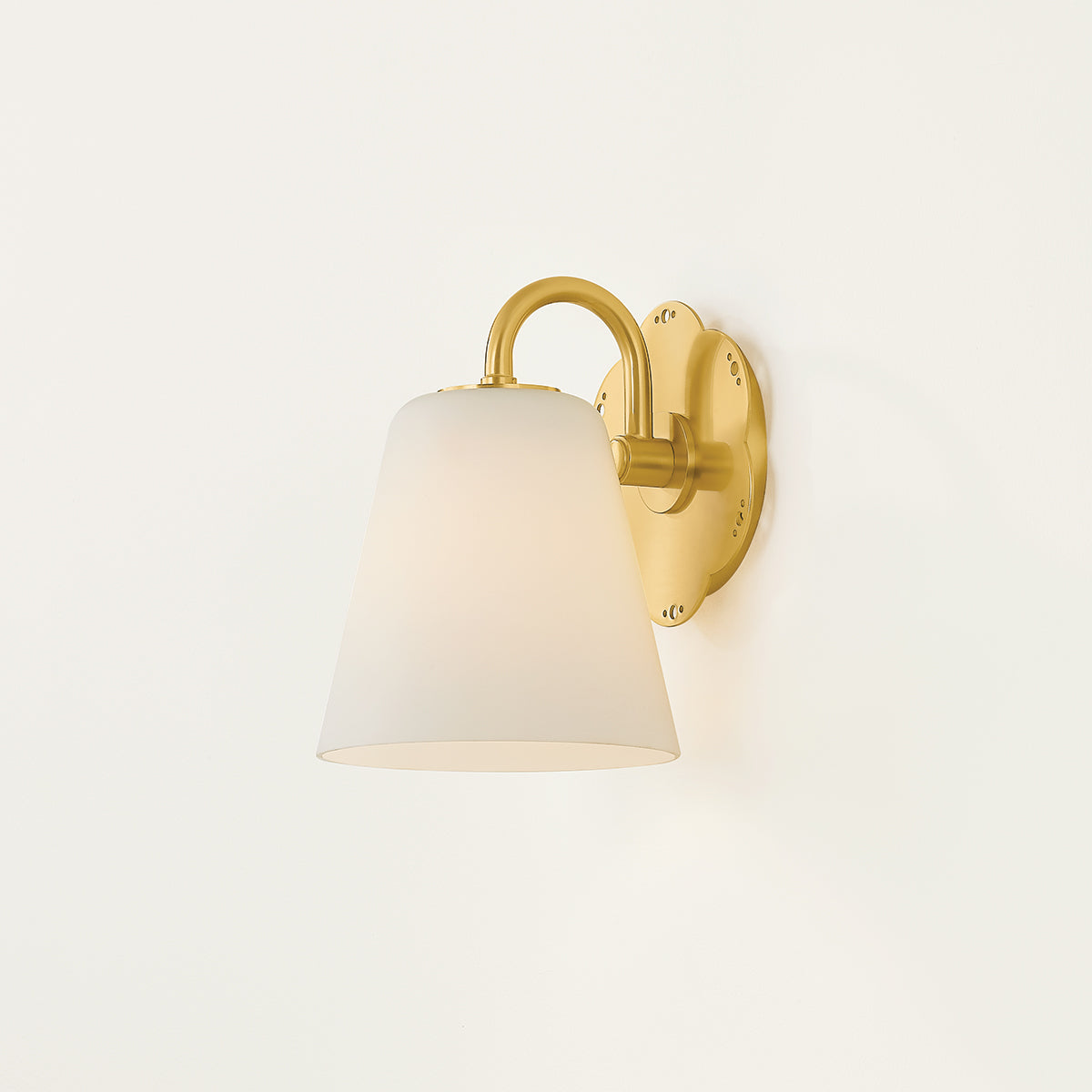 Mitzi by Hudson Valley Lighting Leonella 1-Light Vanity Light in Aged Brass, detail view 8