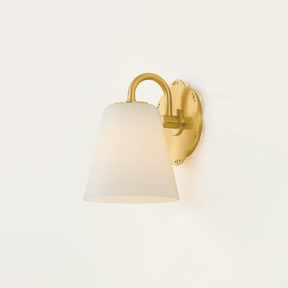 Mitzi by Hudson Valley Lighting Leonella 1-Light Vanity Light in Aged Brass, detail view 8