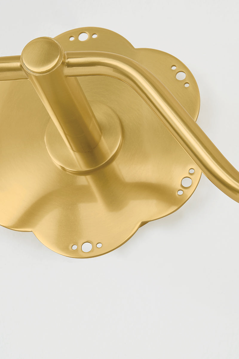 Mitzi by Hudson Valley Lighting Leonella 2-Light Vanity Light in Aged Brass, detail view 9