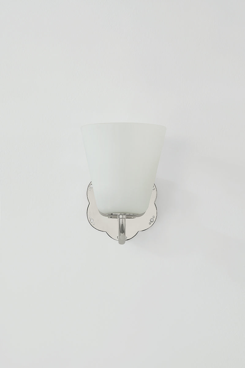 Mitzi by Hudson Valley Lighting Leonella 1-Light Vanity Light in Polished Nickel, detail view 1