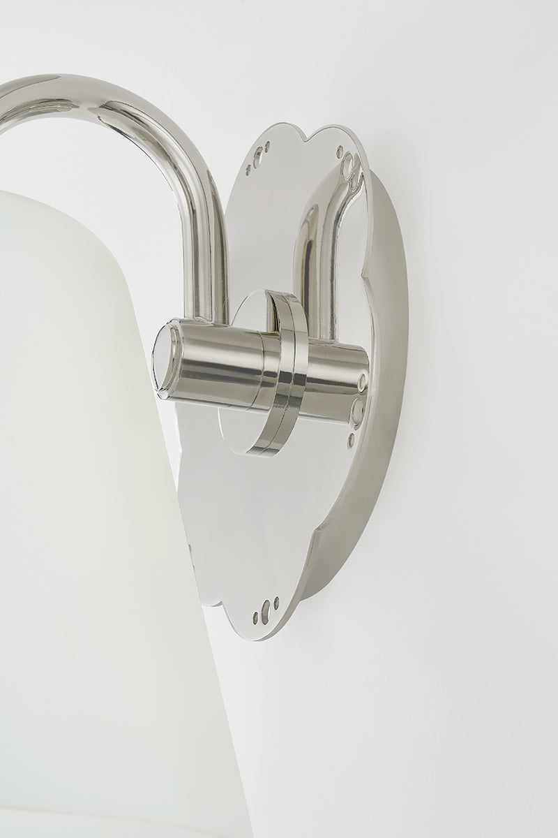 Mitzi by Hudson Valley Lighting Leonella 1-Light Vanity Light in Polished Nickel, detail view 10