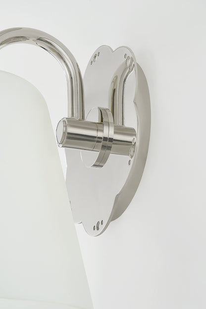 Mitzi by Hudson Valley Lighting Leonella 1-Light Vanity Light in Polished Nickel, detail view 10