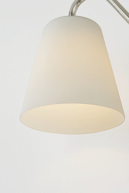 Mitzi by Hudson Valley Lighting Leonella 2-Light Vanity Light in Polished Nickel, detail view 10