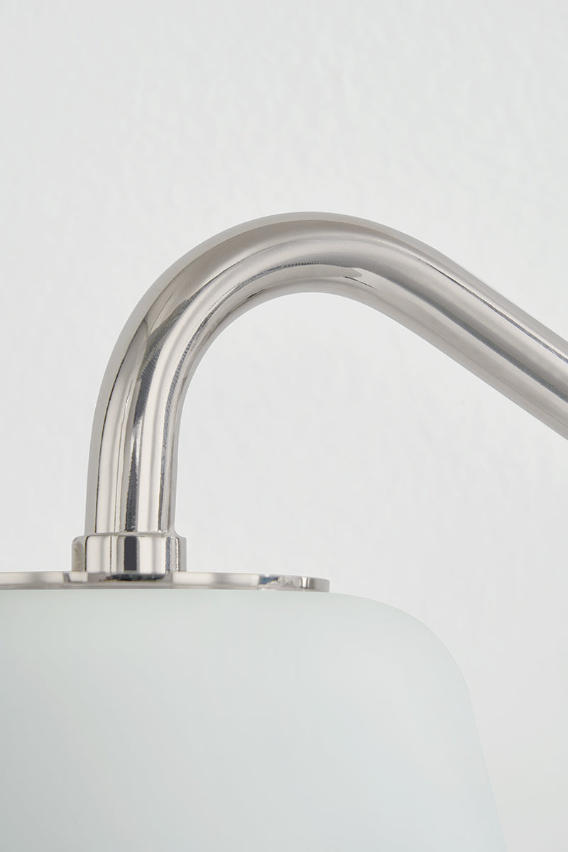 Mitzi by Hudson Valley Lighting Leonella 3-Light Vanity Light in Polished Nickel, detail view 10