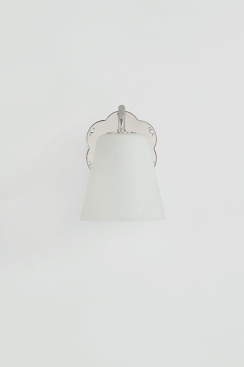Mitzi by Hudson Valley Lighting Leonella 1-Light Vanity Light in Polished Nickel, detail view 2