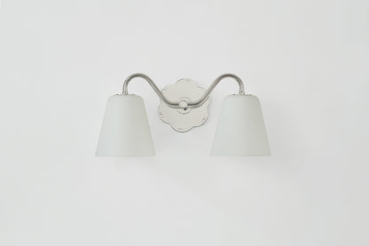 Mitzi by Hudson Valley Lighting Leonella 2-Light Vanity Light in Polished Nickel, detail view 2