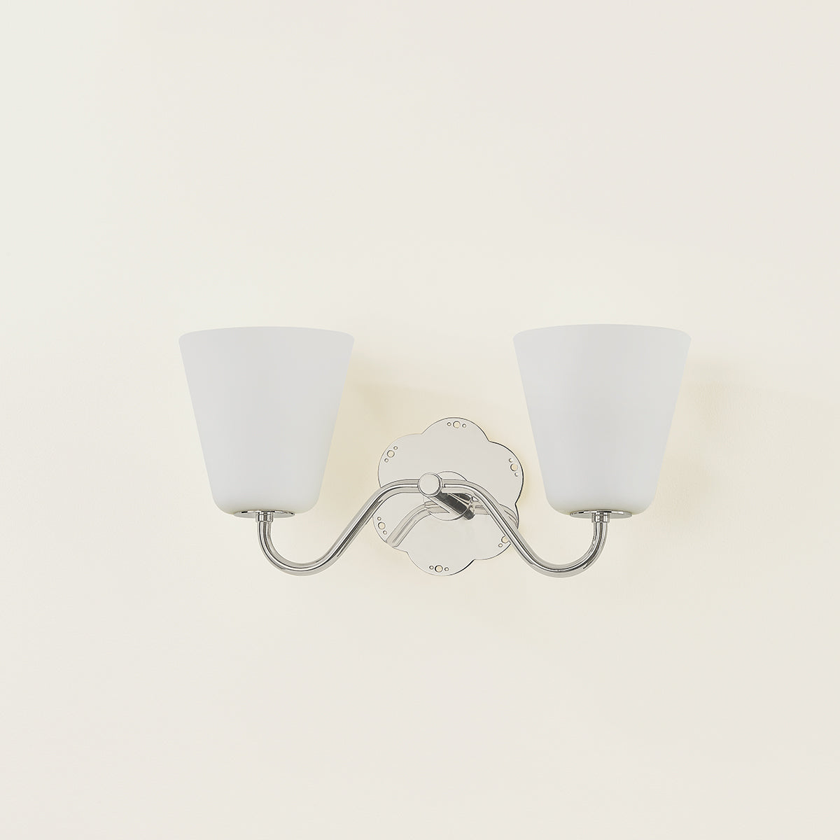 Mitzi by Hudson Valley Lighting Leonella 2-Light Vanity Light in Polished Nickel, detail view 3