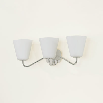 Mitzi by Hudson Valley Lighting Leonella 3-Light Vanity Light in Polished Nickel, detail view 3