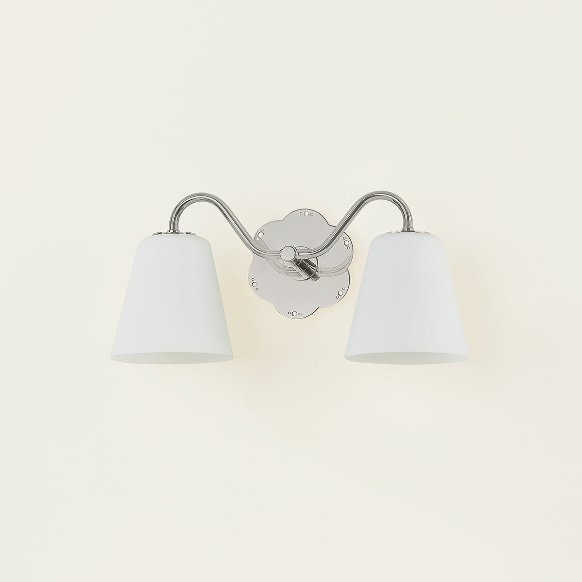 Mitzi by Hudson Valley Lighting Leonella 2-Light Vanity Light in Polished Nickel, detail view 4