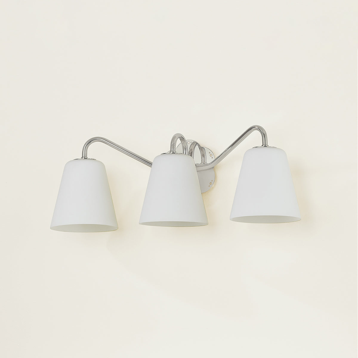 Mitzi by Hudson Valley Lighting Leonella 3-Light Vanity Light in Polished Nickel, detail view 4