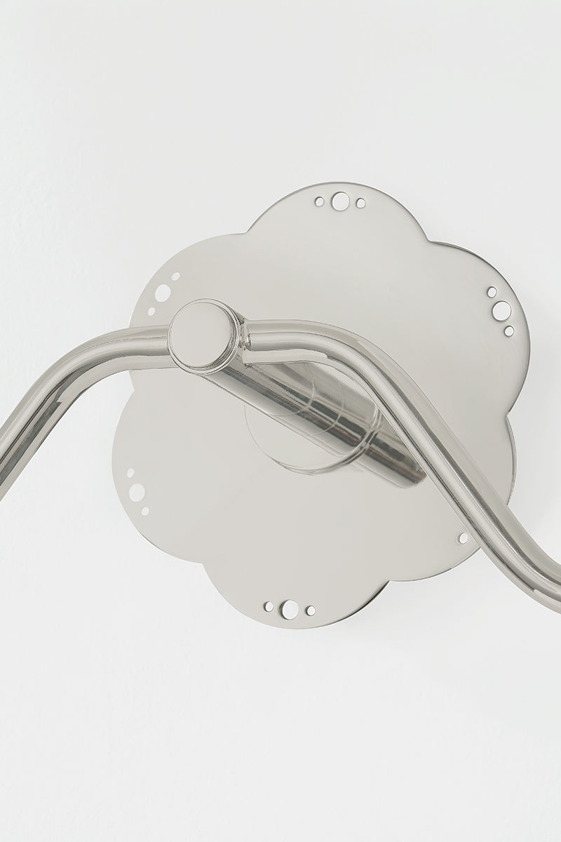 Mitzi by Hudson Valley Lighting Leonella 2-Light Vanity Light in Polished Nickel, detail view 5