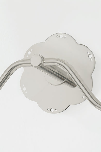 Mitzi by Hudson Valley Lighting Leonella 2-Light Vanity Light in Polished Nickel, detail view 5