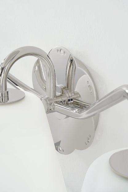 Mitzi by Hudson Valley Lighting Leonella 3-Light Vanity Light in Polished Nickel, detail view 6