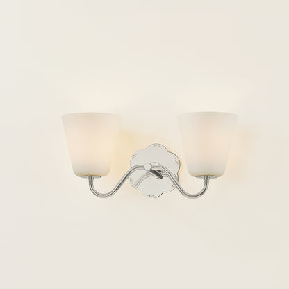 Mitzi by Hudson Valley Lighting Leonella 2-Light Vanity Light in Polished Nickel, detail view 7