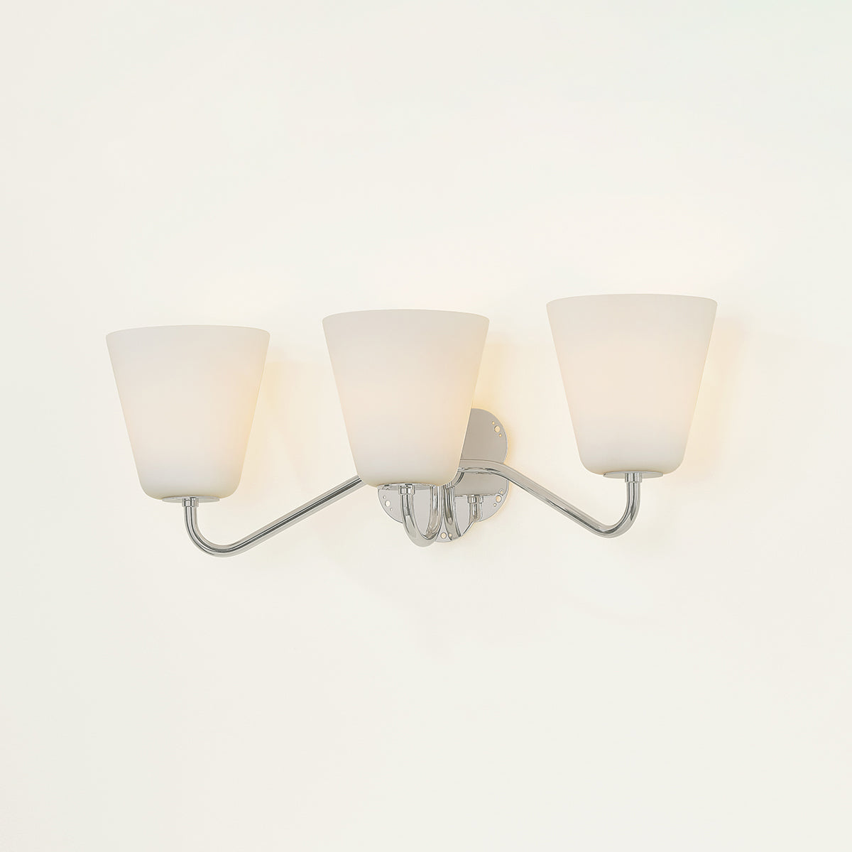 Mitzi by Hudson Valley Lighting Leonella 3-Light Vanity Light in Polished Nickel, detail view 7