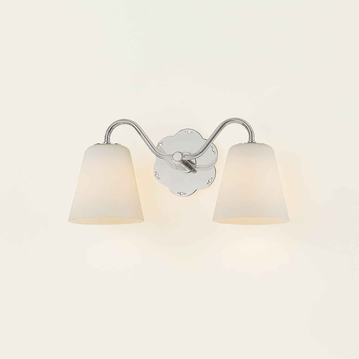 Mitzi by Hudson Valley Lighting Leonella 2-Light Vanity Light in Polished Nickel, detail view 8