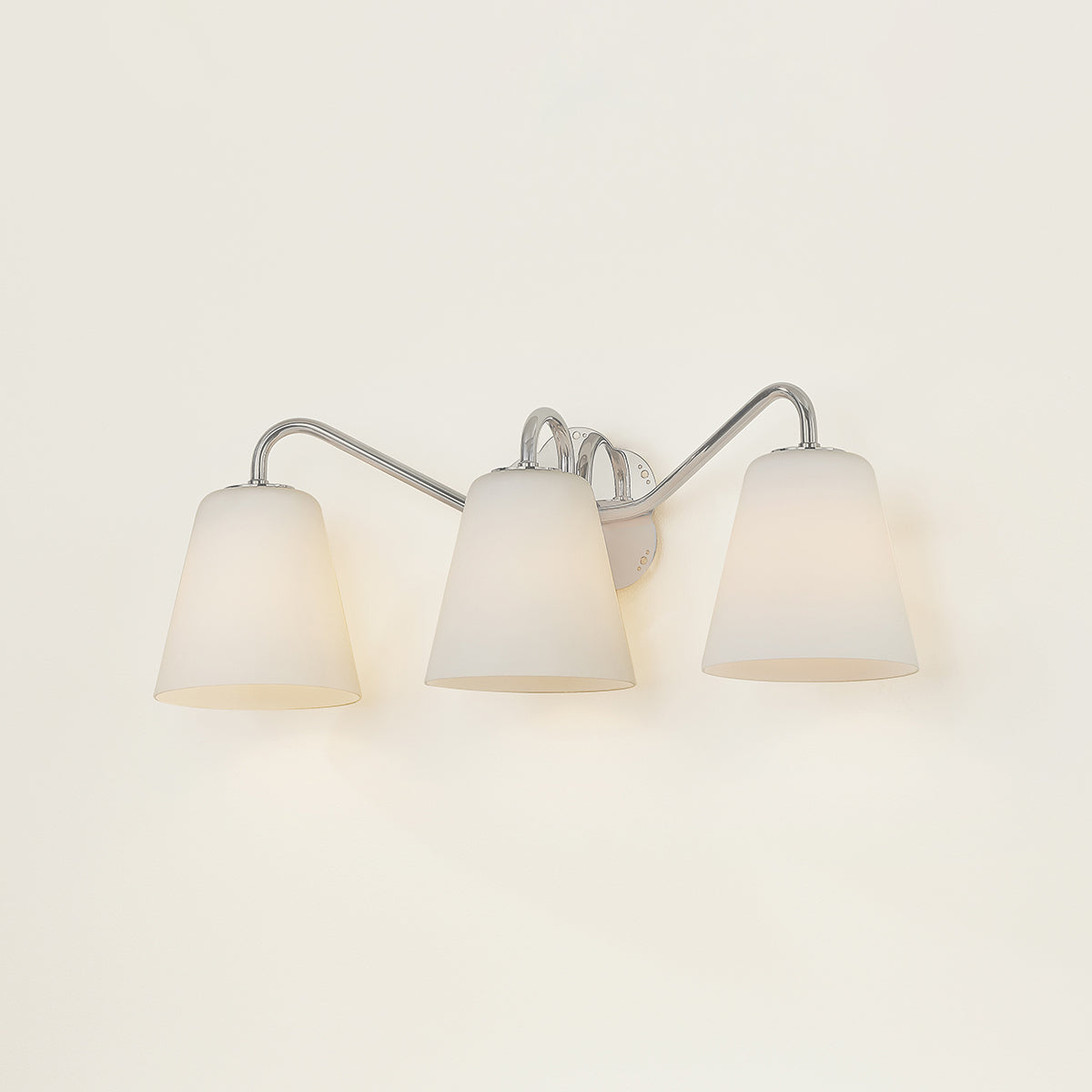 Mitzi by Hudson Valley Lighting Leonella 3-Light Vanity Light in Polished Nickel, detail view 8