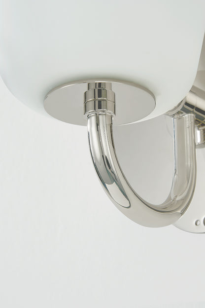 Mitzi by Hudson Valley Lighting Leonella 1-Light Vanity Light in Polished Nickel, detail view 9