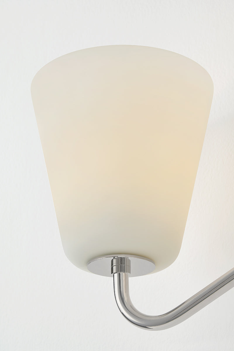 Mitzi by Hudson Valley Lighting Leonella 3-Light Vanity Light in Polished Nickel, detail view 9