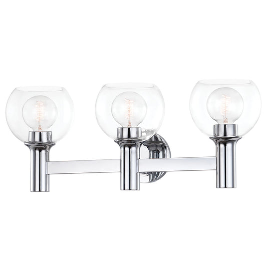 Mitzi by Hudson Valley Lighting Leslie 3-Light Vanity Light in Polished Chrome