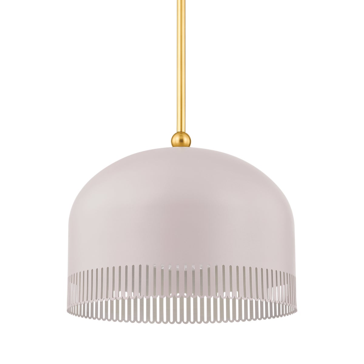 Mitzi by Hudson Valley Lighting Liba Large Pendant in Aged Brass / Soft Peignoir