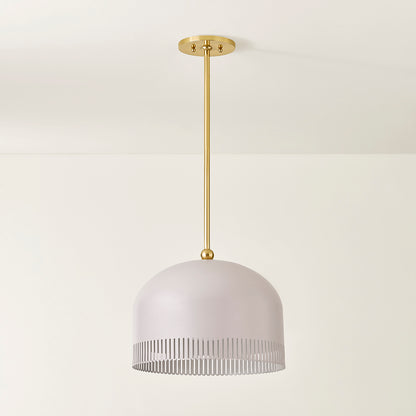 Mitzi by Hudson Valley Lighting Liba Large Pendant in Aged Brass / Soft Peignoir, detail view 2
