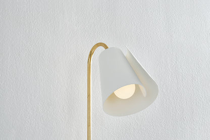 Mitzi by Hudson Valley Lighting Lila Wall Sconce in Gold Leaf / Textured On White Combo, detail view 3
