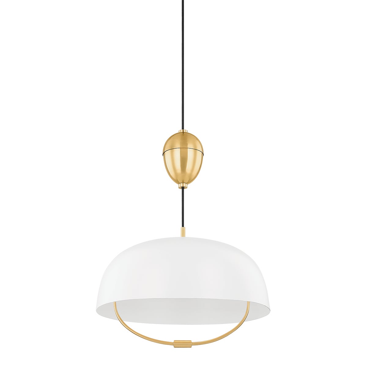 Mitzi by Hudson Valley Lighting Liliana Pendant in Aged Brass / Soft White