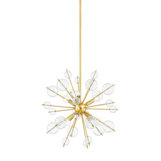 Mitzi by Hudson Valley Lighting Linnea 6-Light Chandelier in Aged Brass